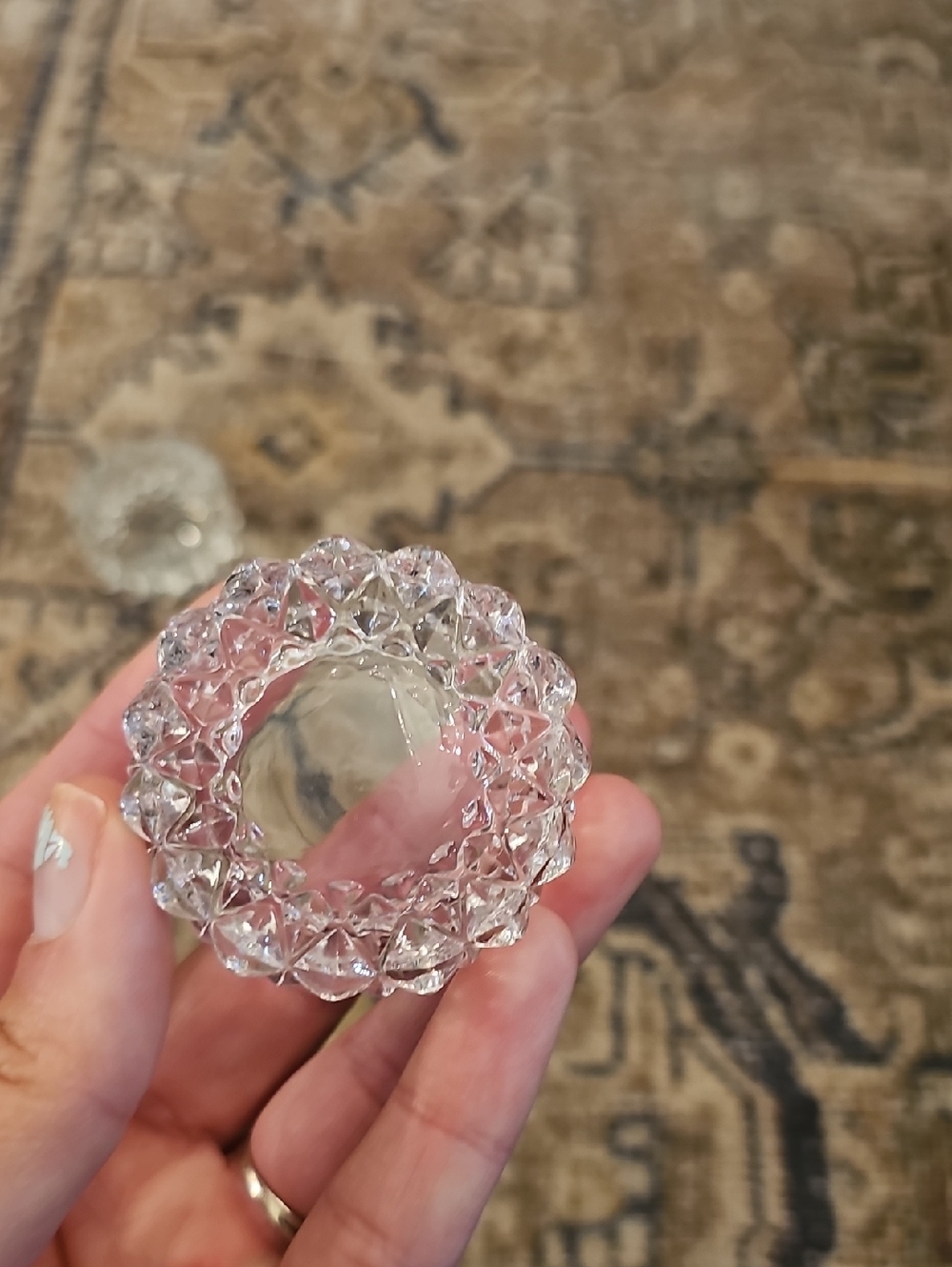 SALE! EAPG Salt Dip (CELLAR) Set With Diamond Point Pattern - Picture 10 of 10